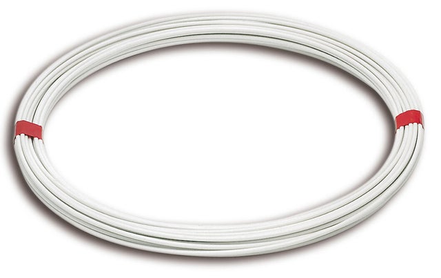 Fil plastique blanc Diam.2.7 mm Long.20 m