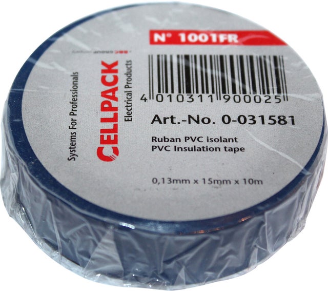 Ruban bleu l.15 mm x L.10 m - CELLPACK