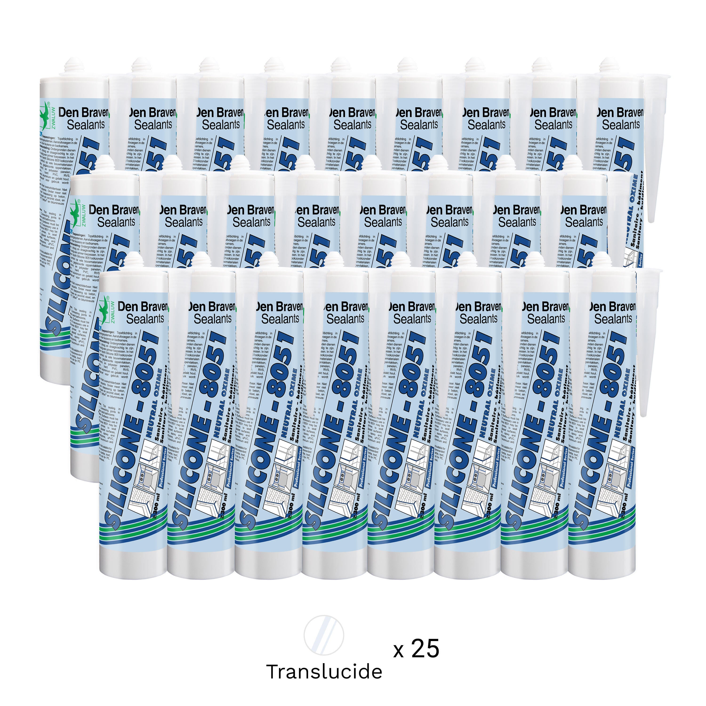 Mastic silicone neutre bâtiment sanitaire transparent 300 ml - DEN ...