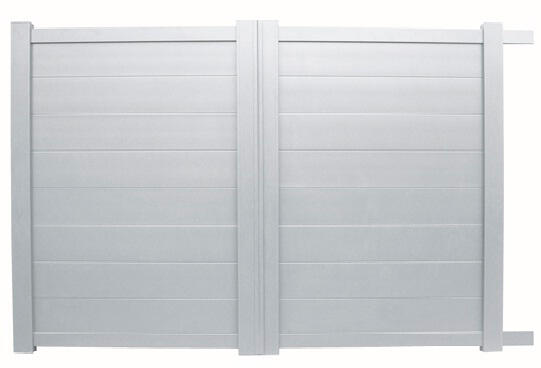 Portail aluminium coulissant Clermont blanc H.1,8 x l.4 m