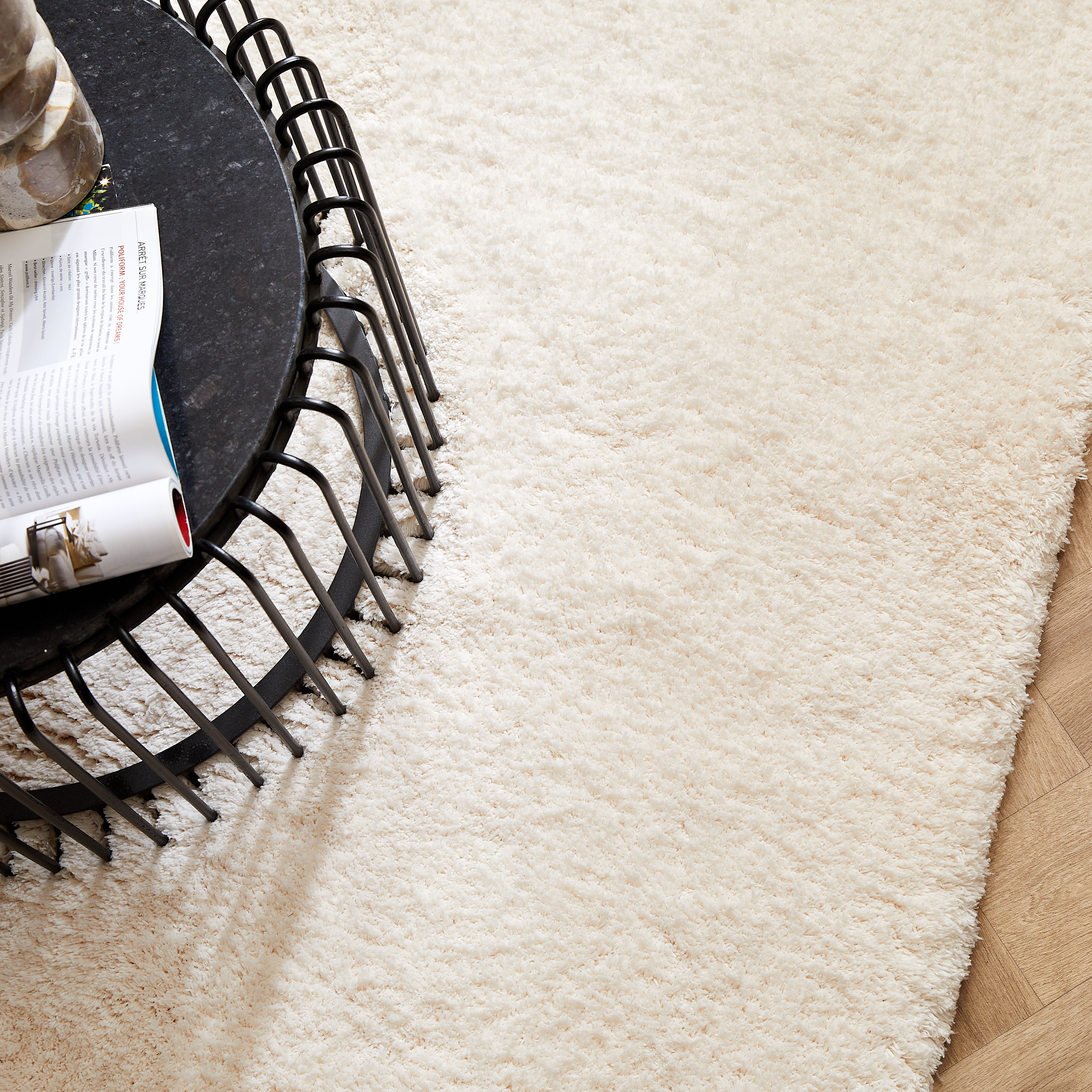 Tappeto Talka Shaggy in poliestere, L 230 x L 160 cm, cream - 3