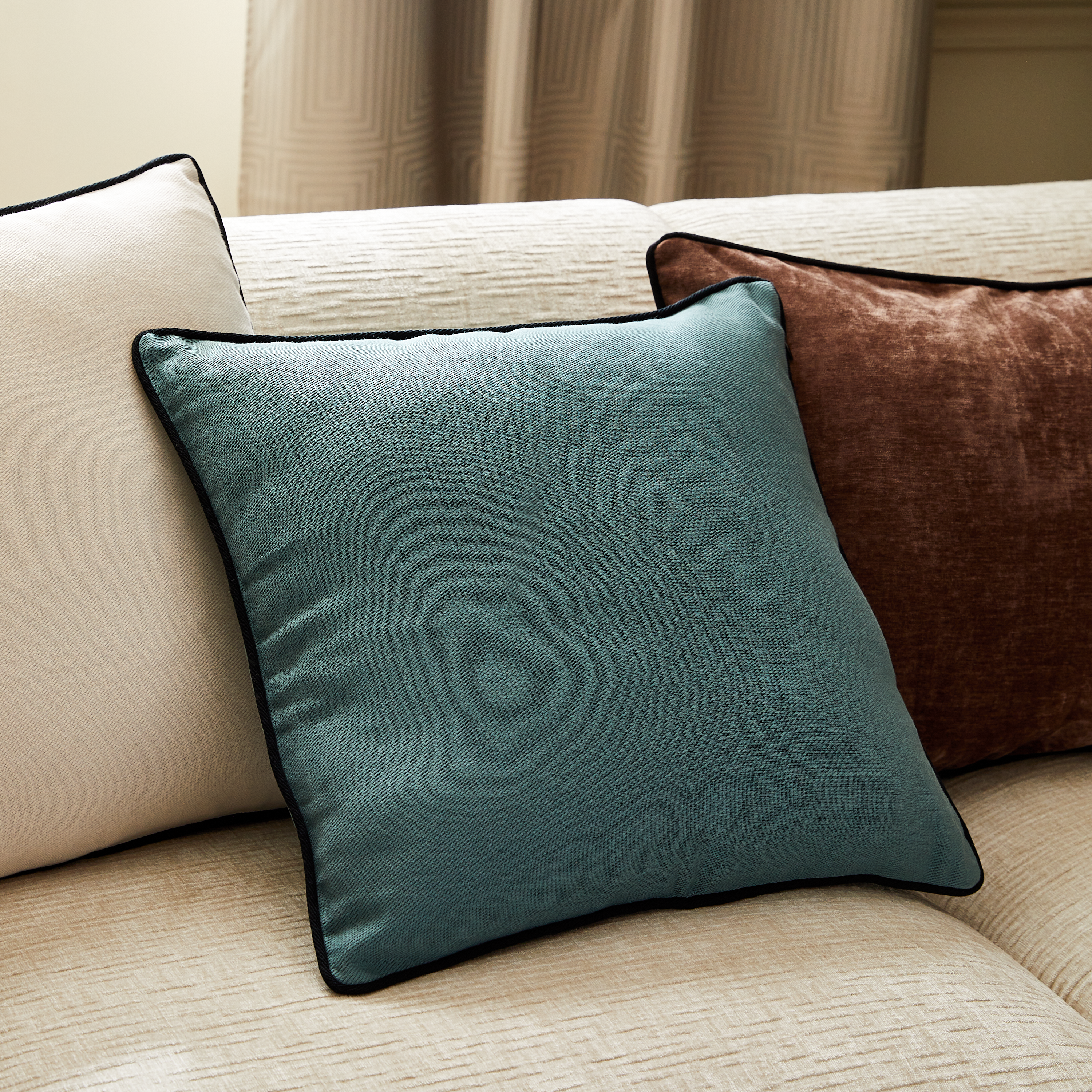 Housse de coussin Kalpe bleu, 45 x 45 cm, INSPIRE - 5