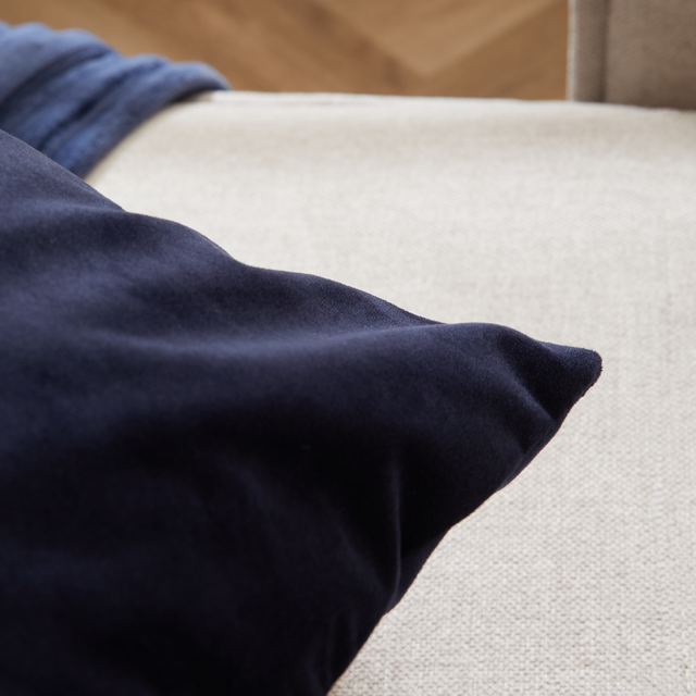 Fodera per cuscino velluto INSPIRE Balsa 0 blu 60 x 60 cm, cerniera invisibile
