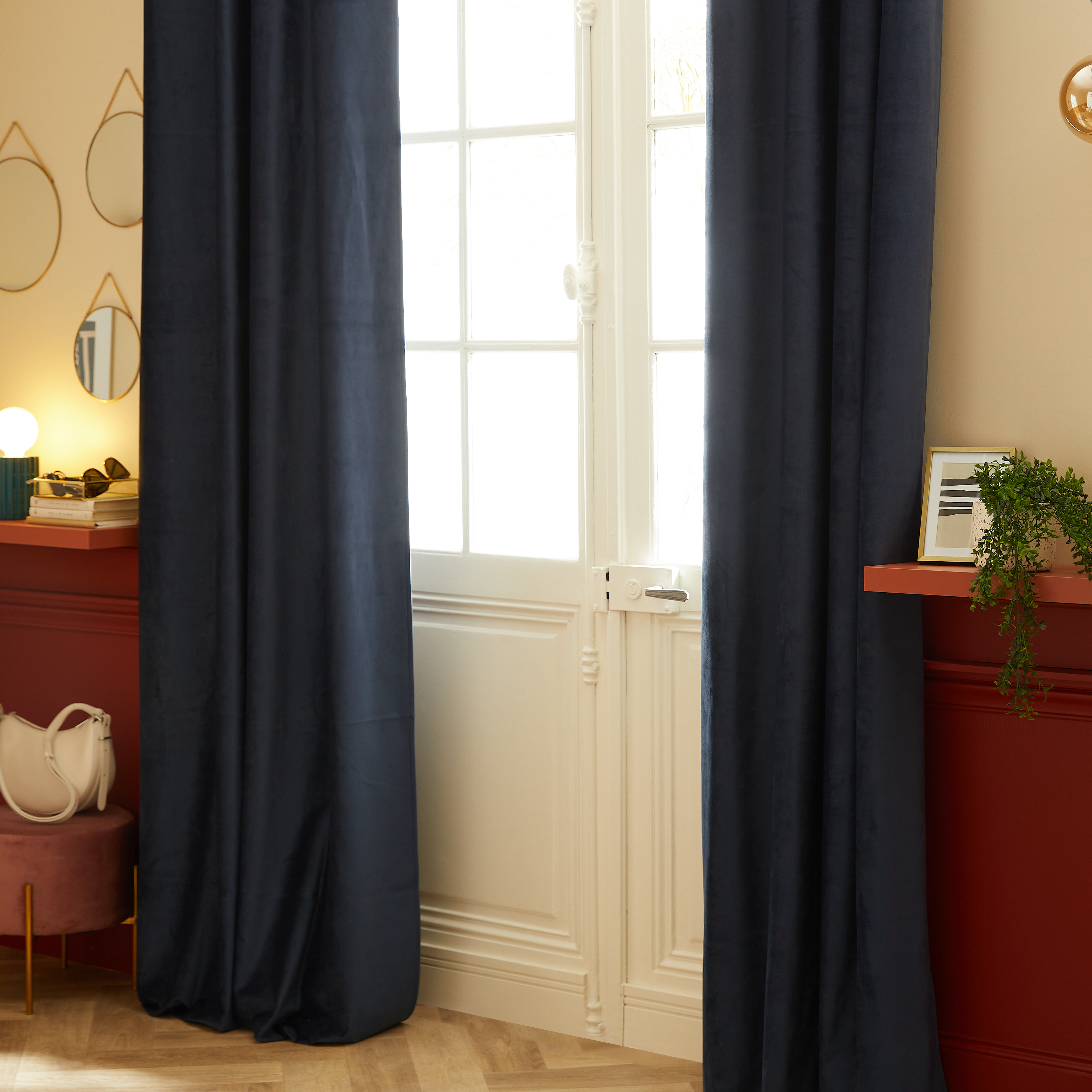 Rideau occultant, Annalise, bleu H.280 x l.140 cm INSPIRE - 4
