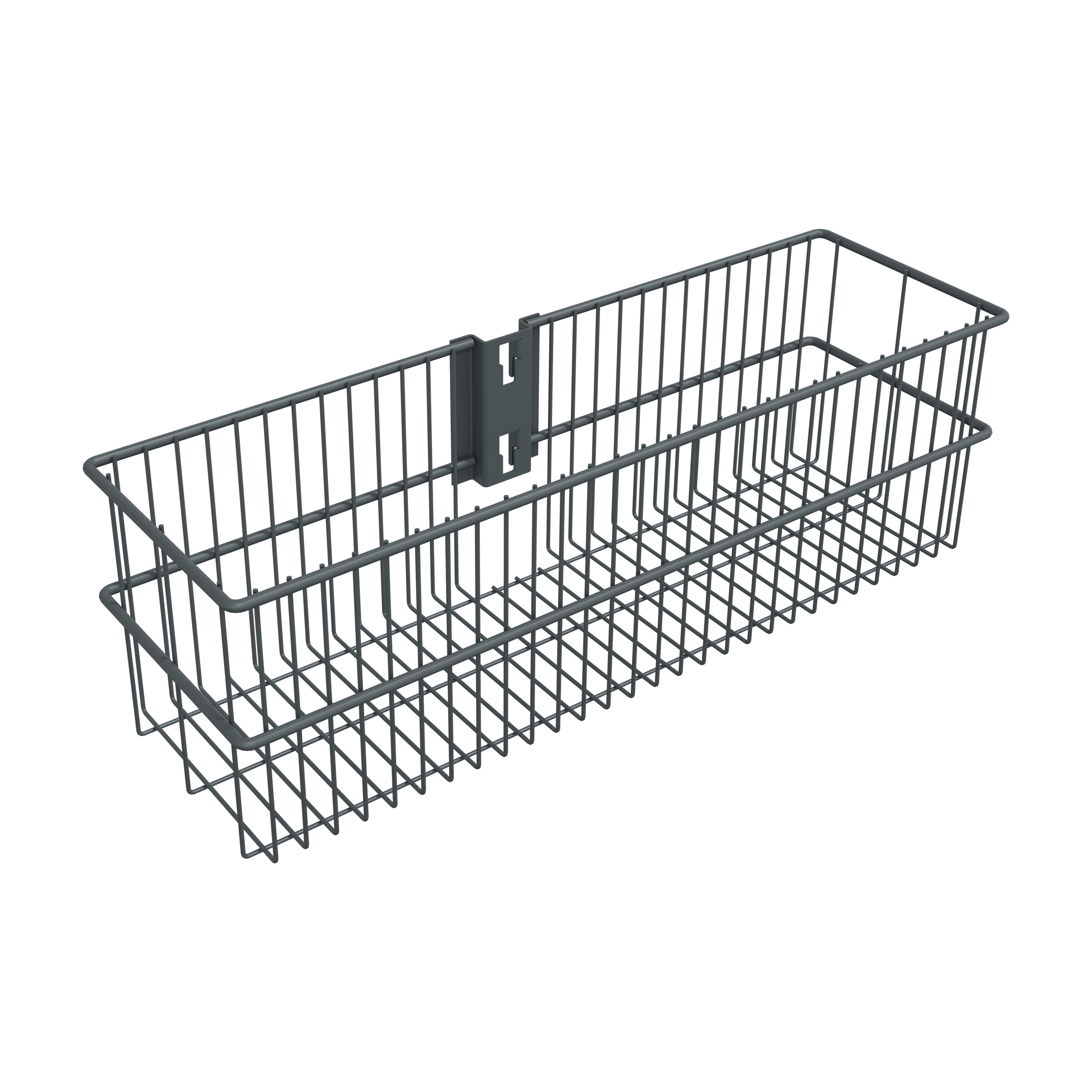 Kosz do listwy pionowej podwieszany 435 x 134 x 140 mm antracytowy Integri