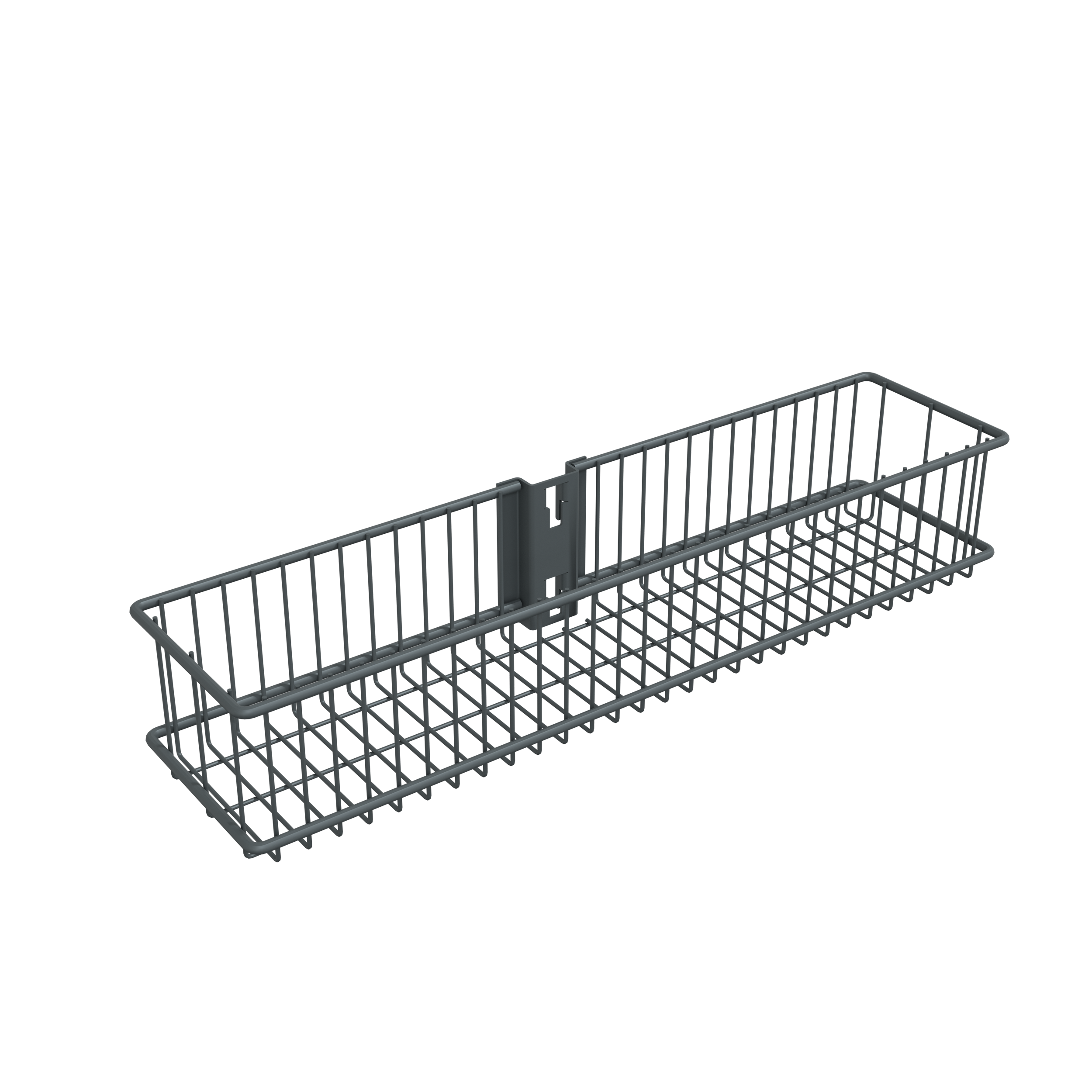 Kosz do listwy pionowej podwieszany 435 x 104 x 80 mm antracytowy Integri