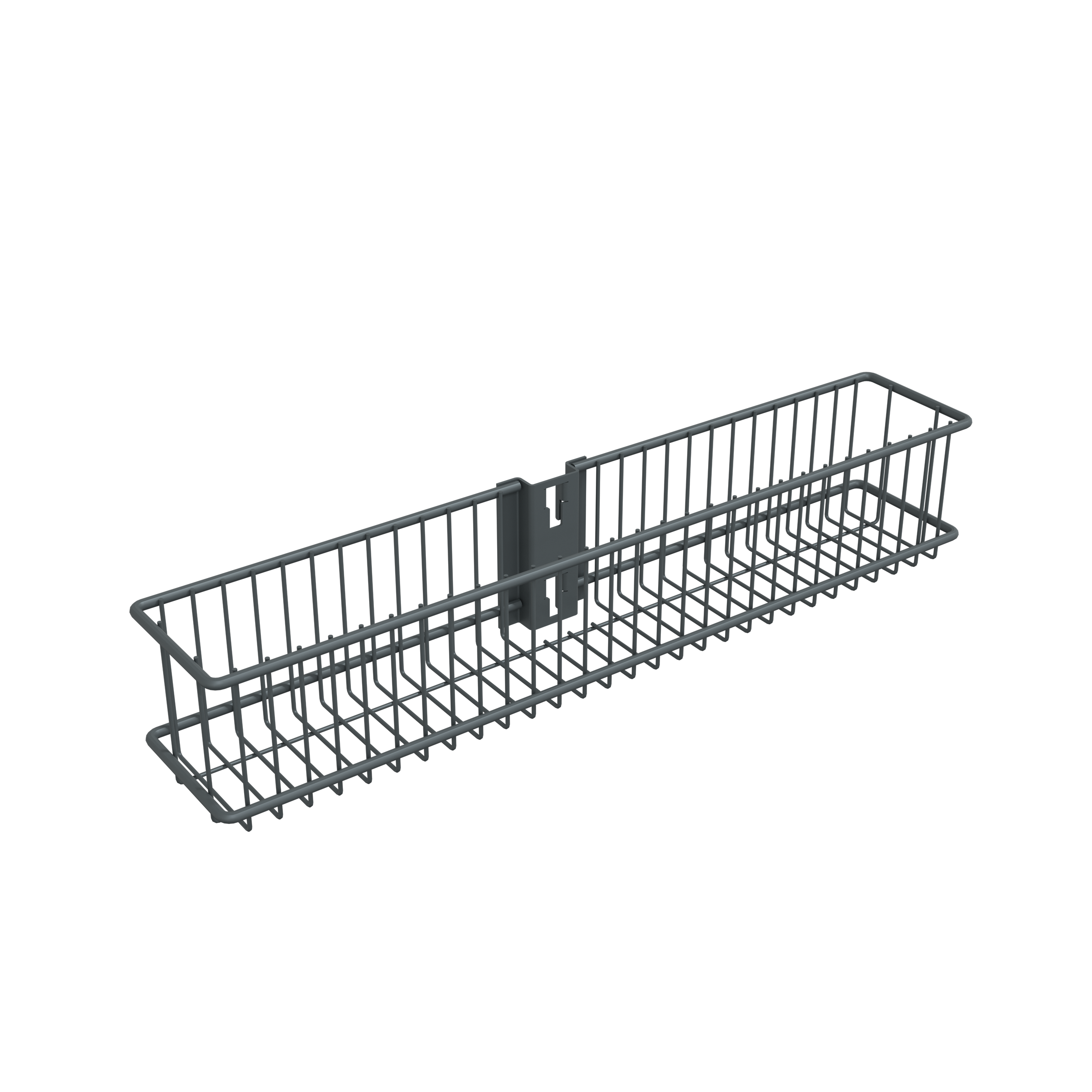 Kosz do listwy pionowej podwieszany 435 x 79 x 80 mm antracytowy Integri