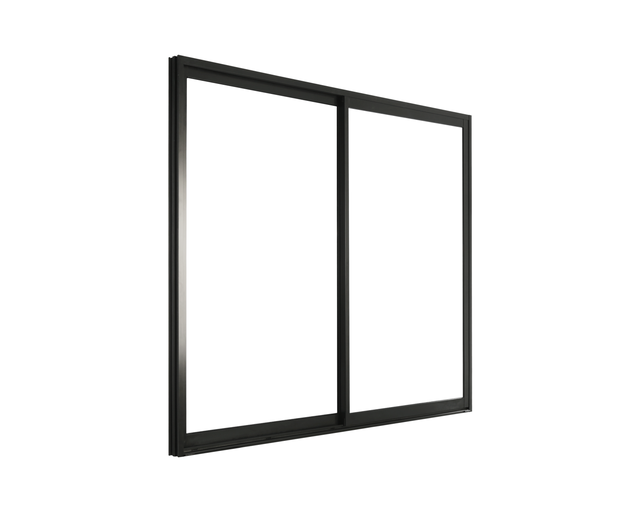 Baie coulissante aluminium H.215 x l.180 cm gris