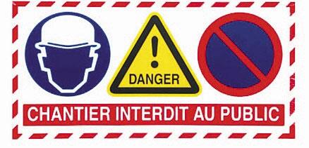 Panneau chantier 4 en 1 l.80 x H.40 cm - VINMER