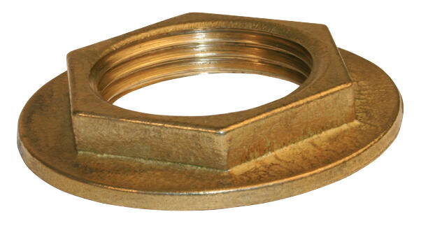 Raccord contre écrou plat à collerette F.15X21(1/2'') cuivre à visser - (lot de 2)