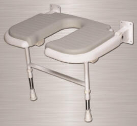 Siège rembourré en U large gris - AKW