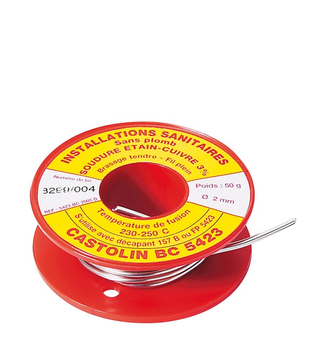 Fil plein sans flux ame décapante - BC5423 CASTOLIN