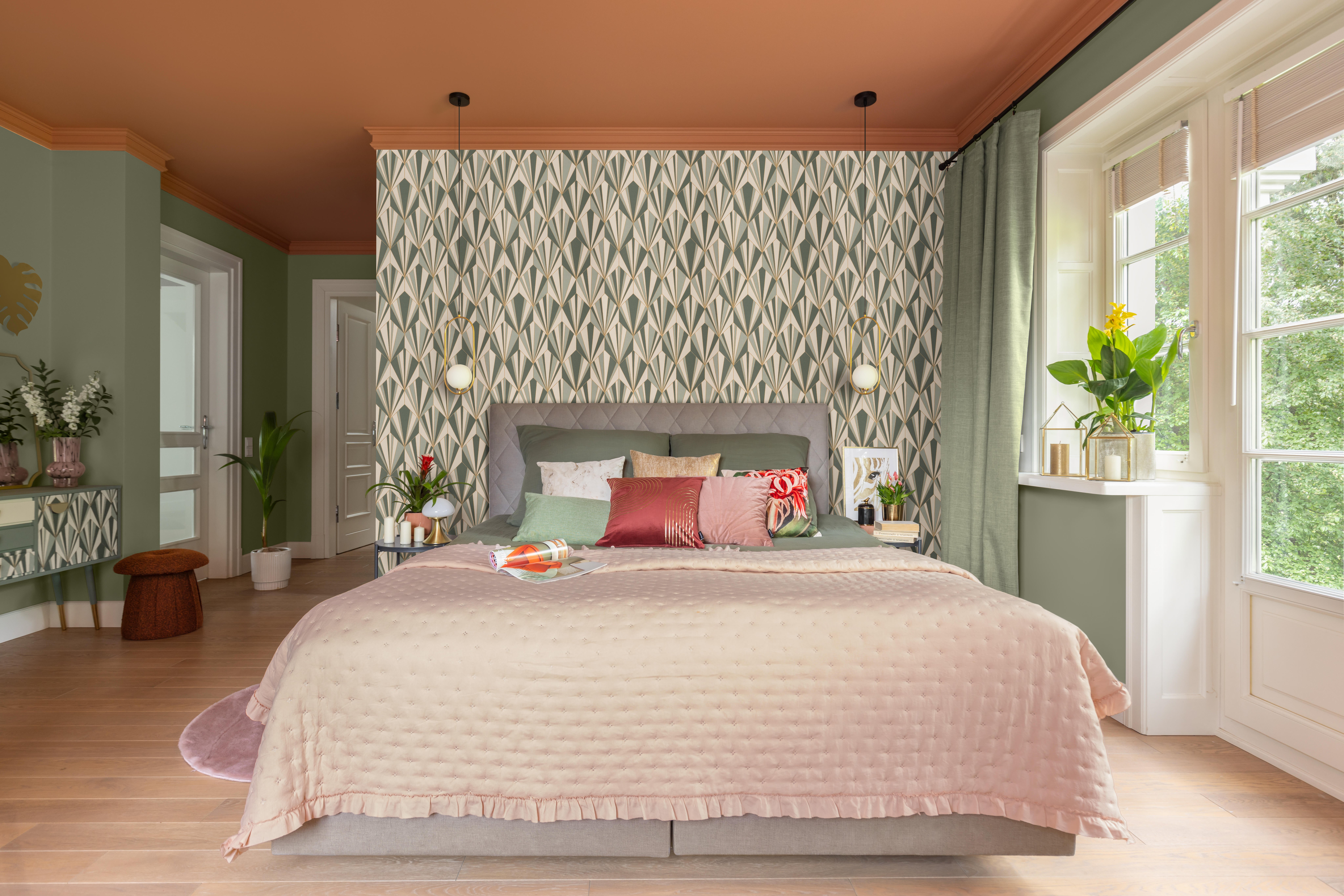 Pościel 200 x 220 cm bawełniana Today Nay Khaki zielona - 5