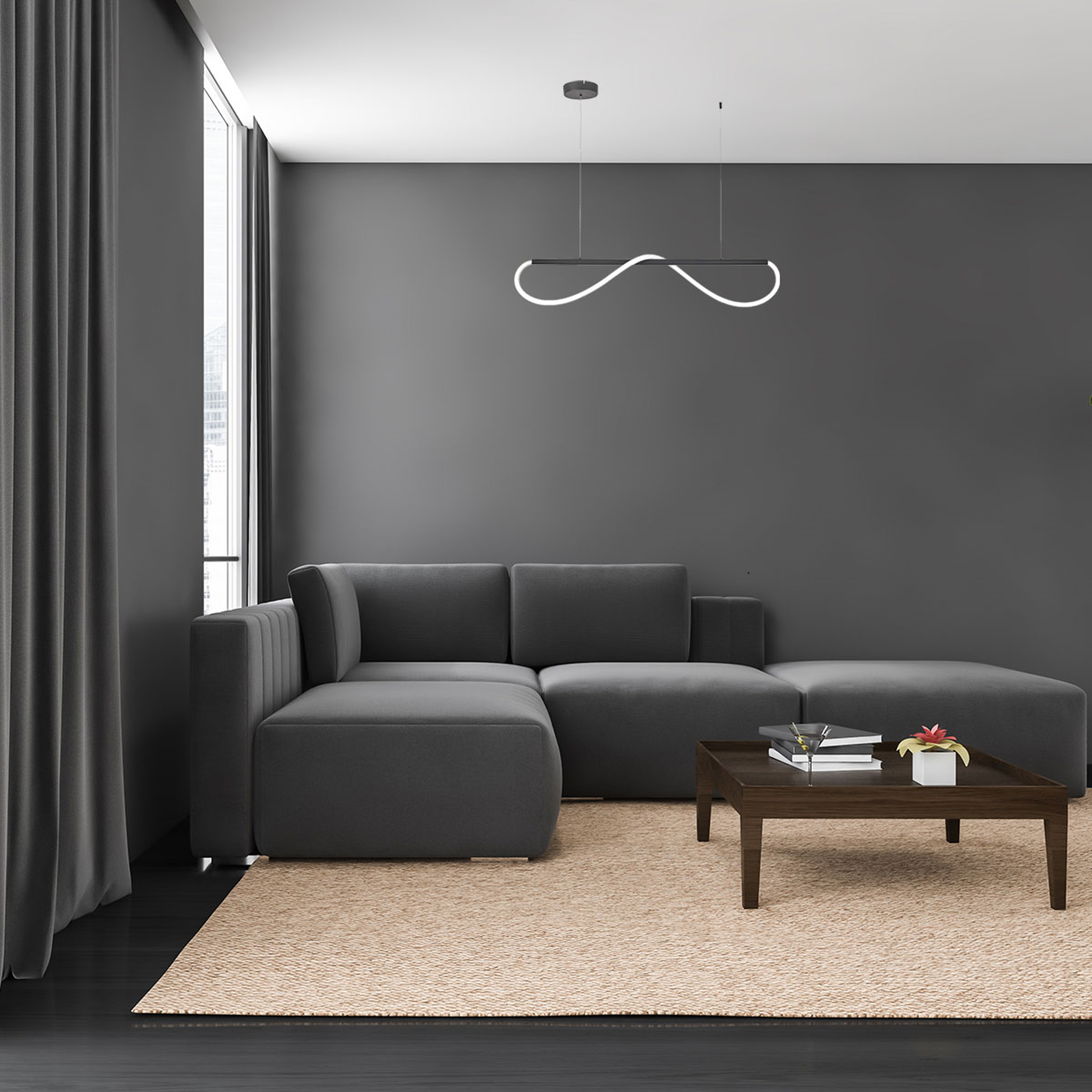 Lampa wisząca Meleca czarna LED Light Prestige - 6