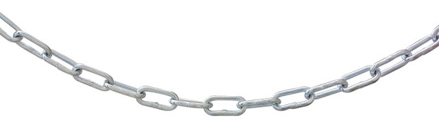 Chaîne soudée en acier zingué maillon court Diam.4 mm au mètre