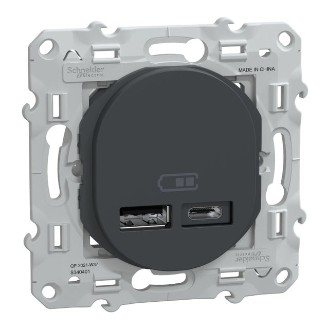 Double prise USB OVALIS 2 - SCHNEIDER ELECTRIC