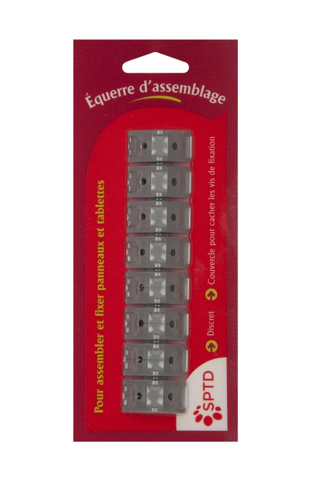 Lot de 8 taquets d'assemblage gris
