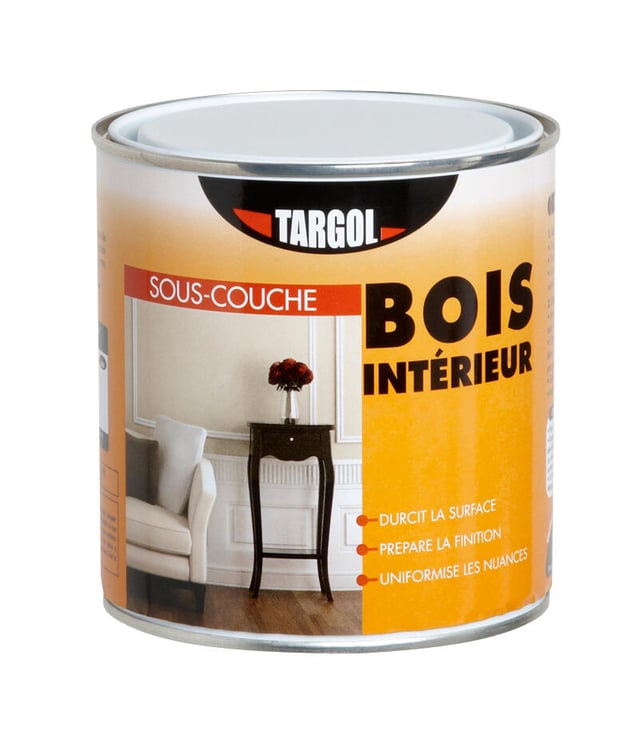 Sous-couche bois intérieur mat blanc 0,5 L - TARGOL