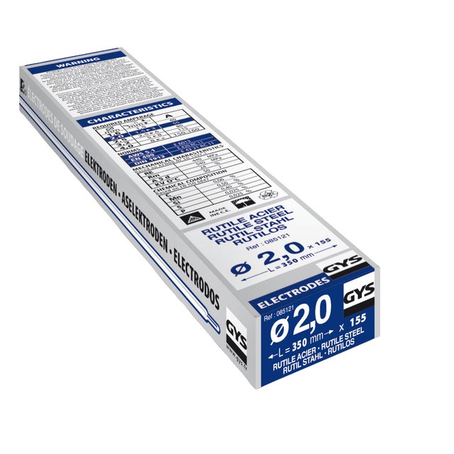 Lot de 155 électrodes rutiles acier Diam.2 mm