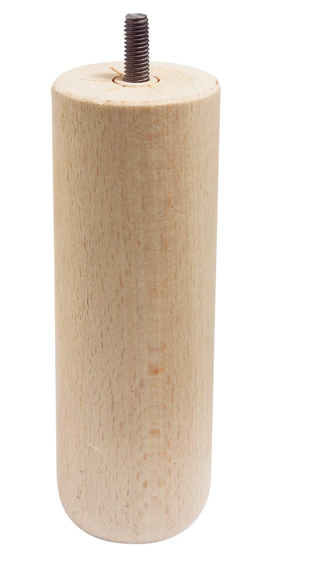 Pied de lit rond en bois H.15 cm Diam.5 cm hêtre - CHAINEY