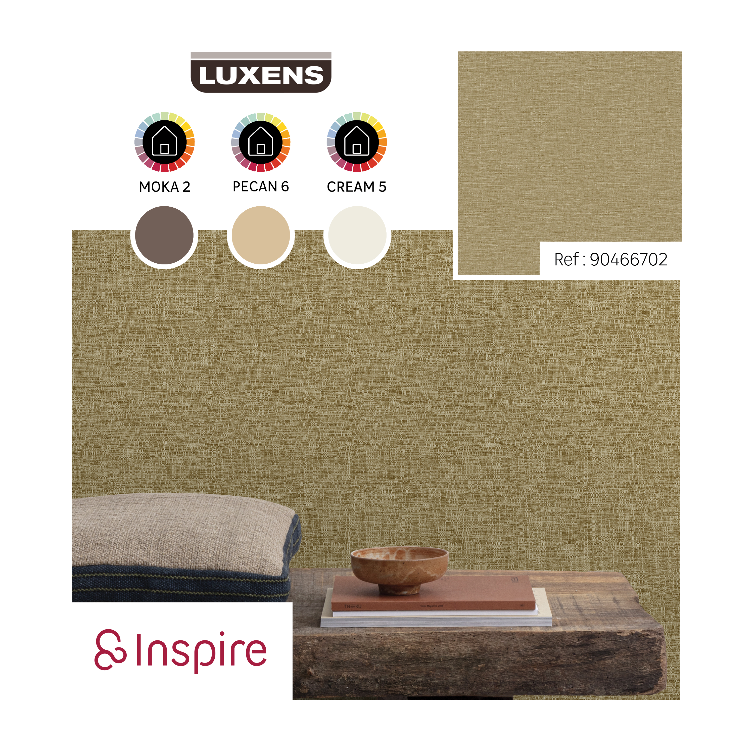 Papel de parede pintado Paille 0,53 x 10,05 m Kenya 3 Inspire - 10