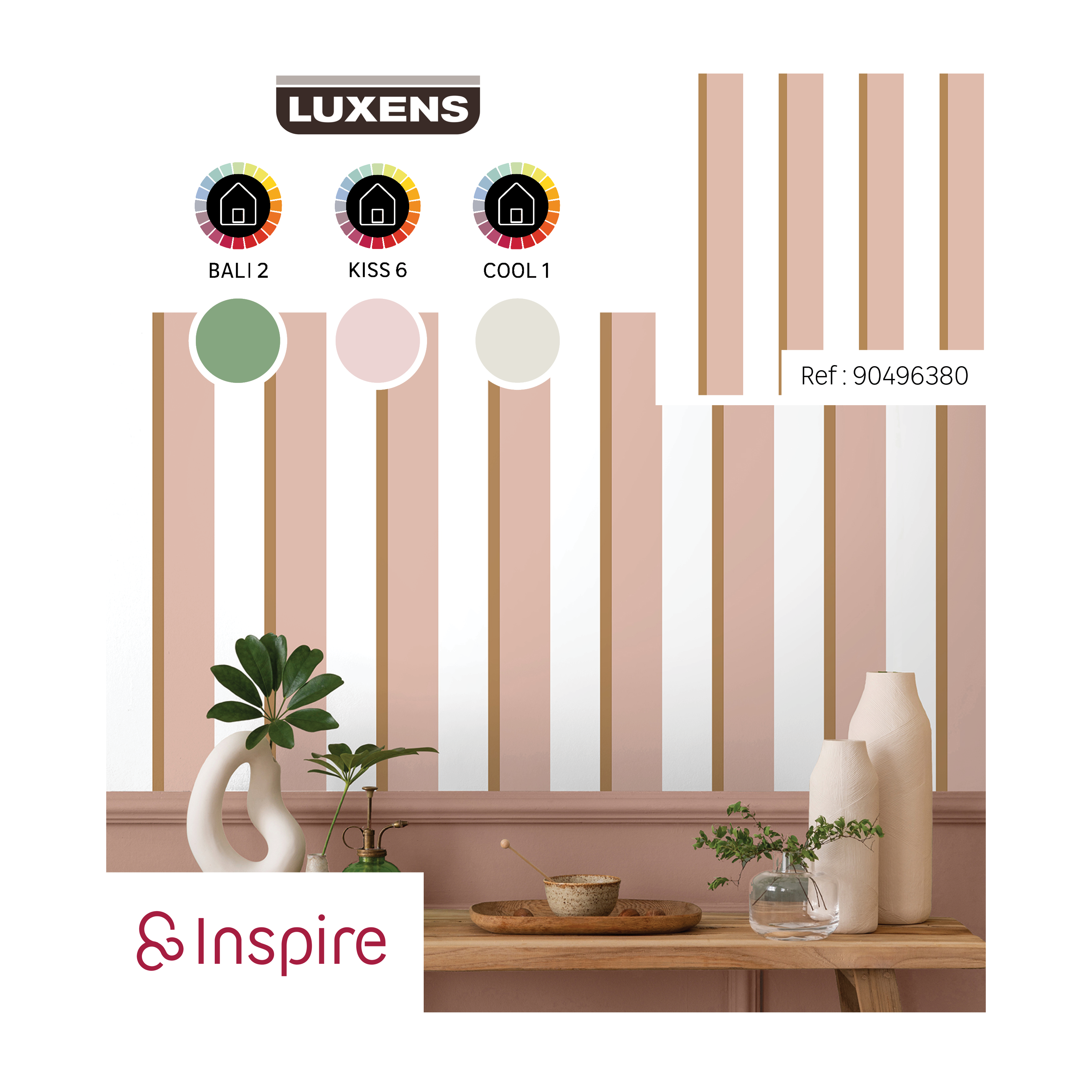 Papier peint intissé Ferdinand INSPIRE rose - 4