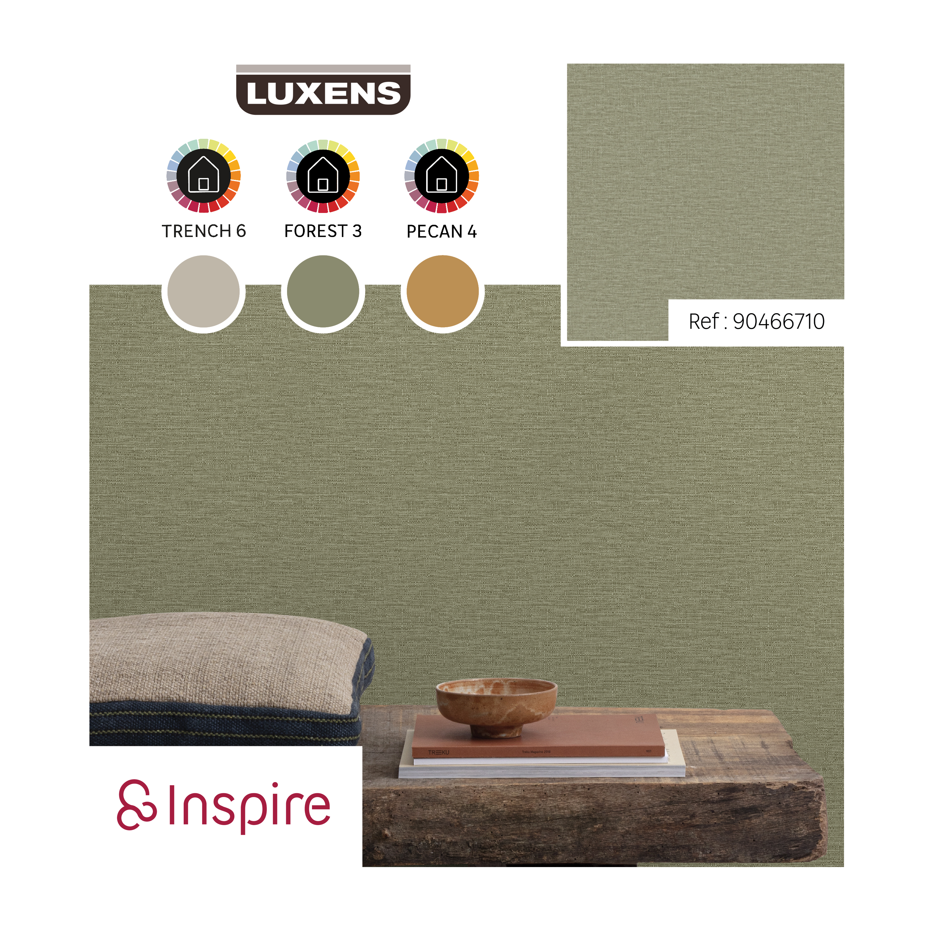 Papel de parede pintado Paille 0,53 x 10,05 m Forest 3 Inspire - 5