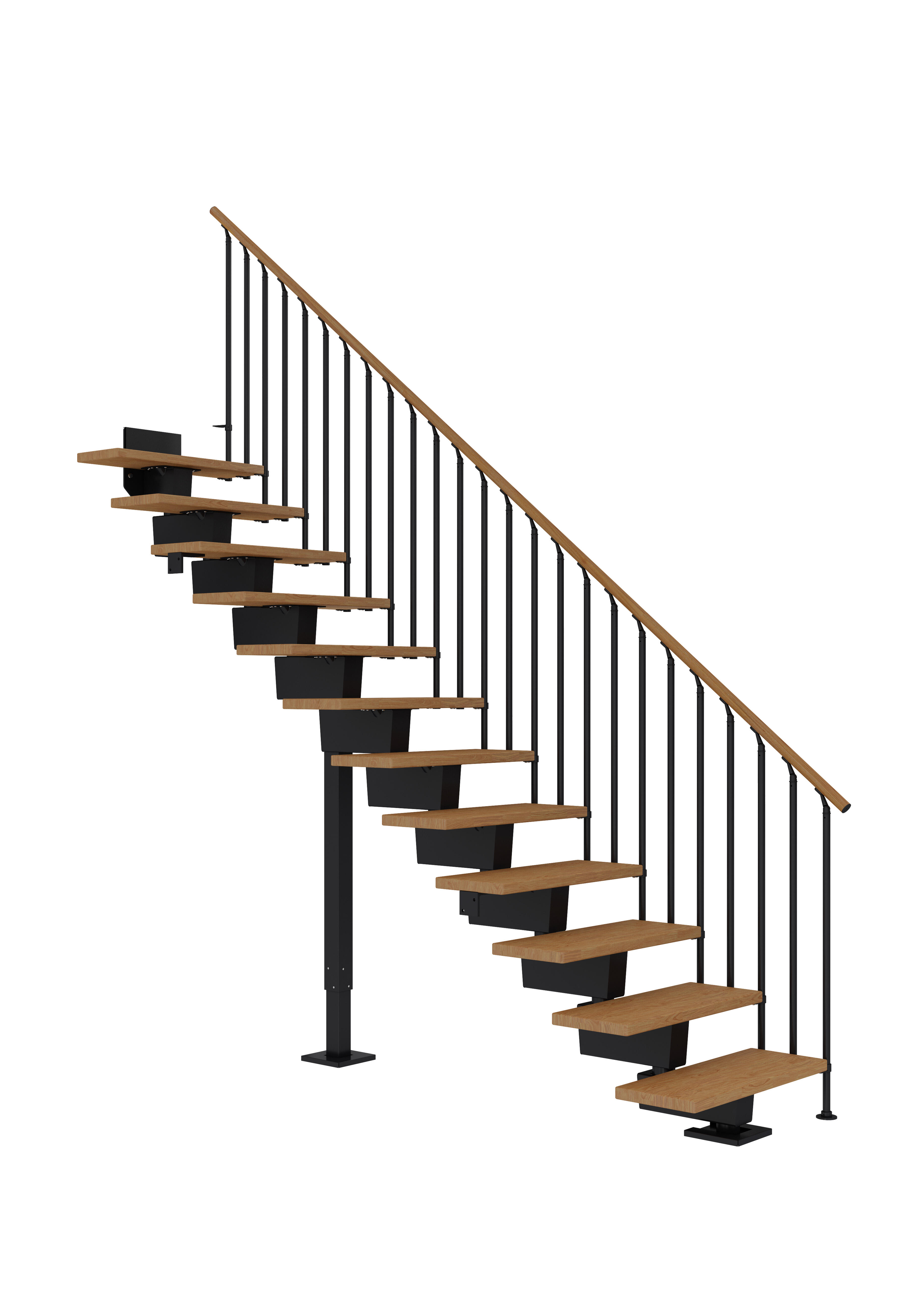 Rampe d'escalier chêne huilé noir classic3 11-12 marches - 3