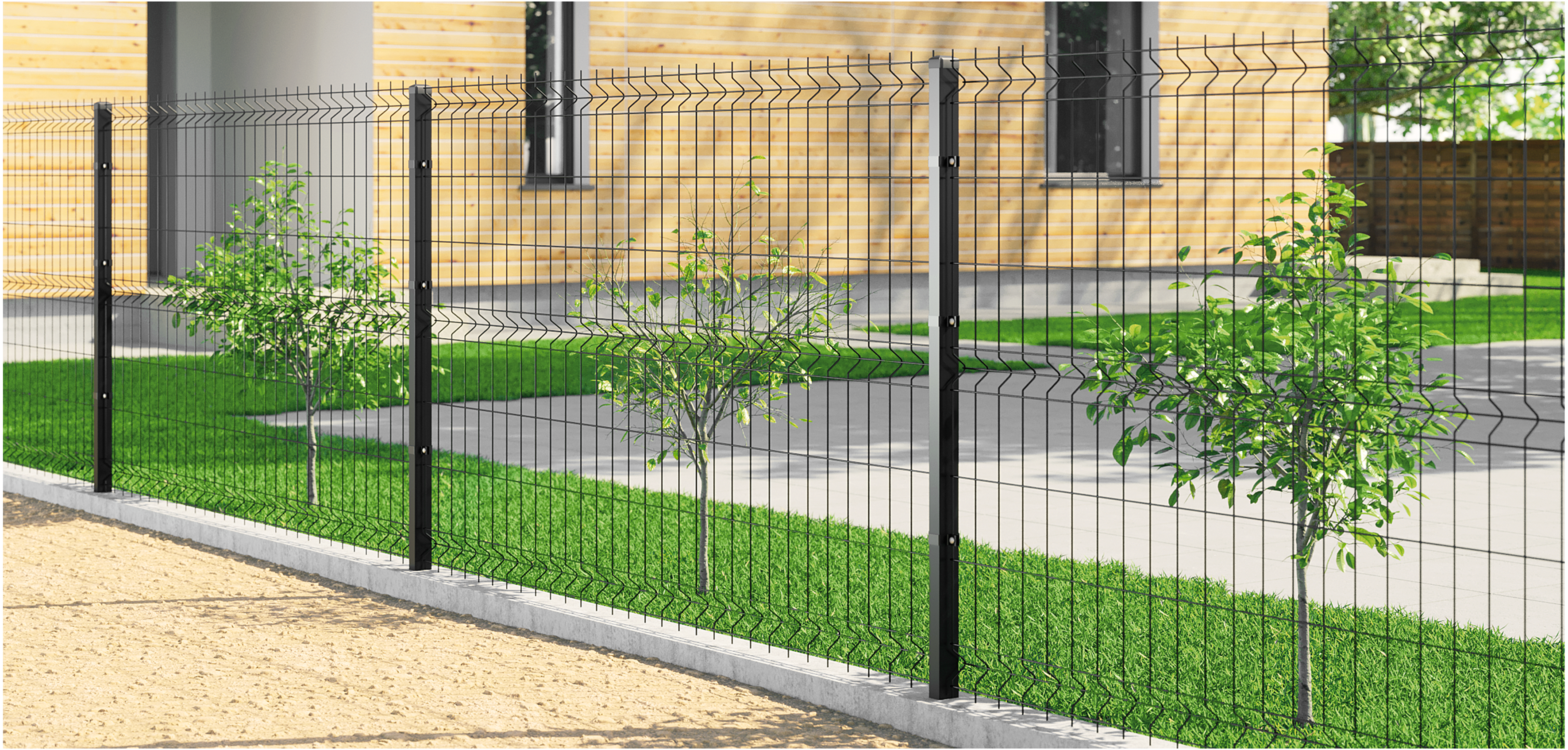 Panel ogrodzeniowy Vera 3D 153x250 cm antracytowy Wiśniowski - 3