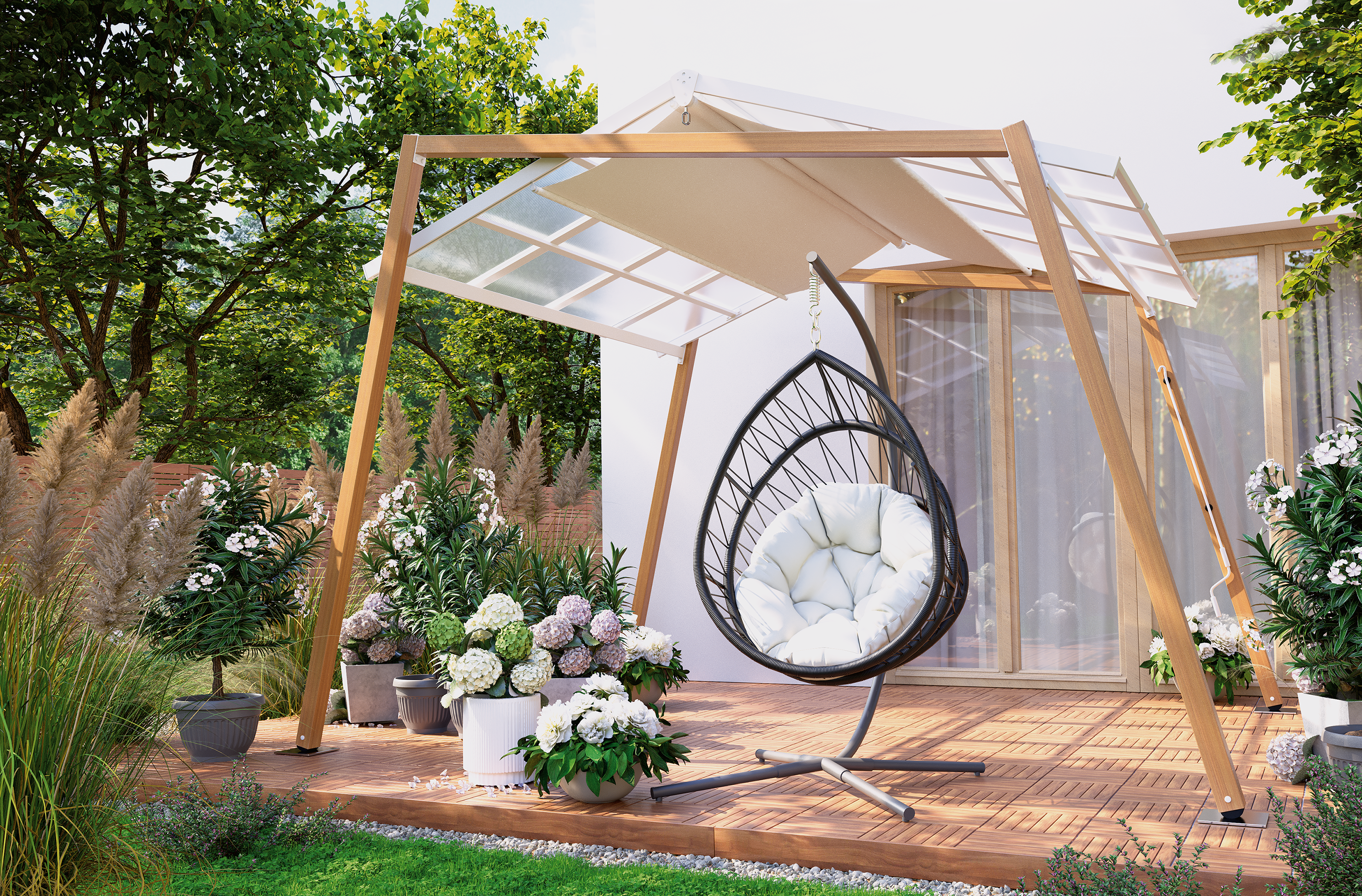 Pérgola de acero NATERIAL Oxia de 300x400 cm - 6