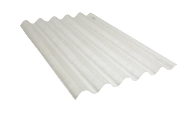 Plaque polyester translucide grande onde fibrolux classe 1, 152x92 cm