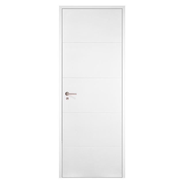 Bloc-porte Milan prépeint Larg.83 cm poussant droit pleine Huiss.90 mm