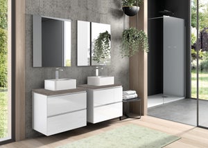 TOPBATHY plateau de rangement pour salle de bain en porcelaine 22,7 x 9,4 x 1,5 cm Blanc