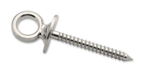 Piton à œil vis à bois acier inoxydable Diam.15 mm L.80 mm (lot de 2)