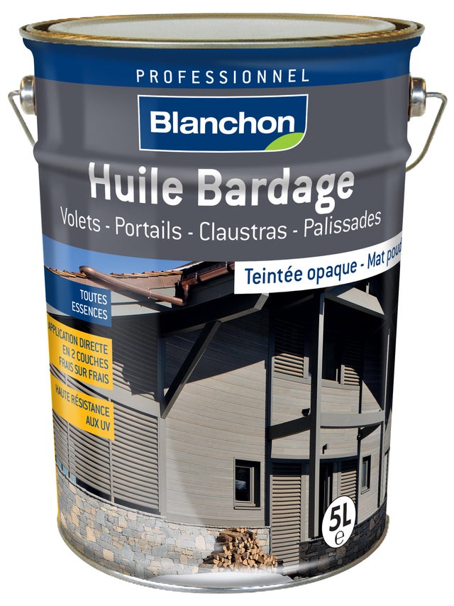Huile bardage teinte gris naturel 5 L - BLANCHON