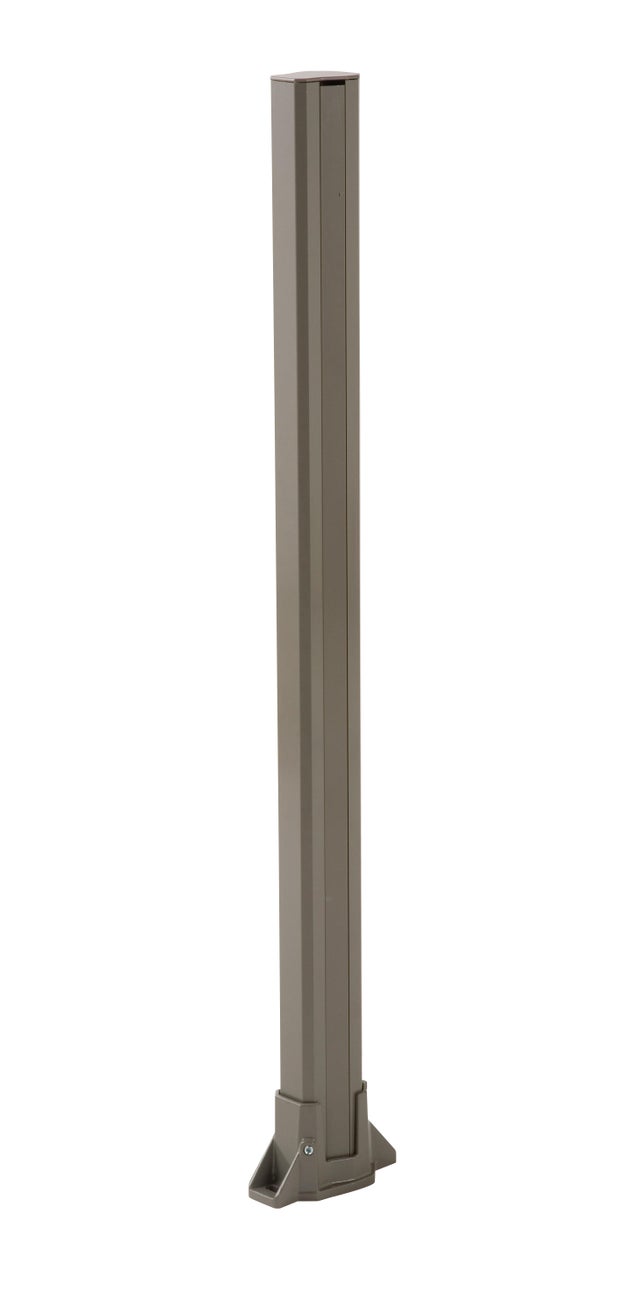 Platine Pour Poteau Alu Gris