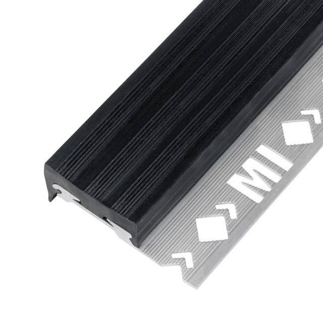 Nez de marche carrelage Ep.11 mm PVC noir L.2,50 m