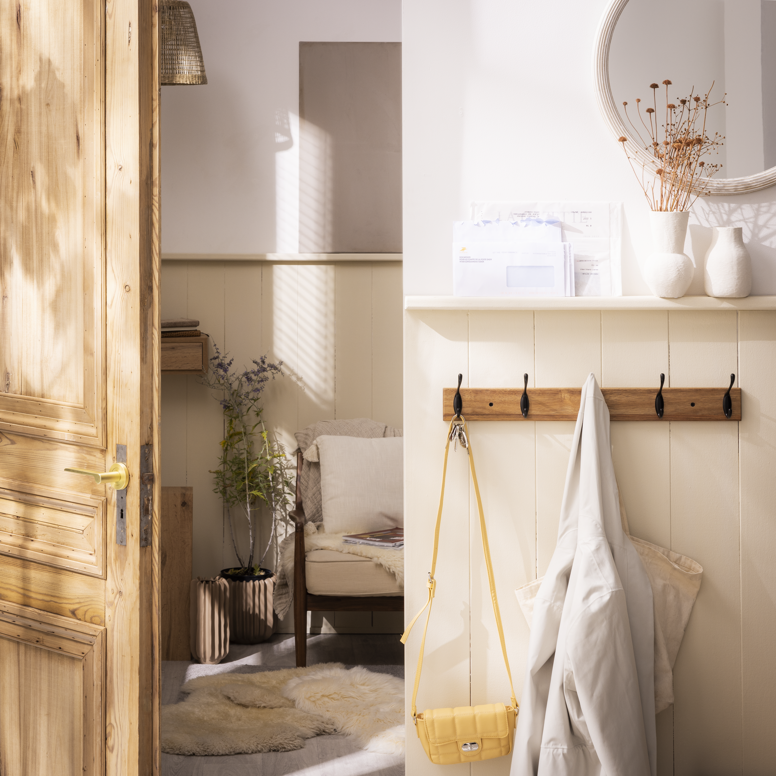 Specchio CHARM USED tondo bianco Ø 55 cm INSPIRE - 13