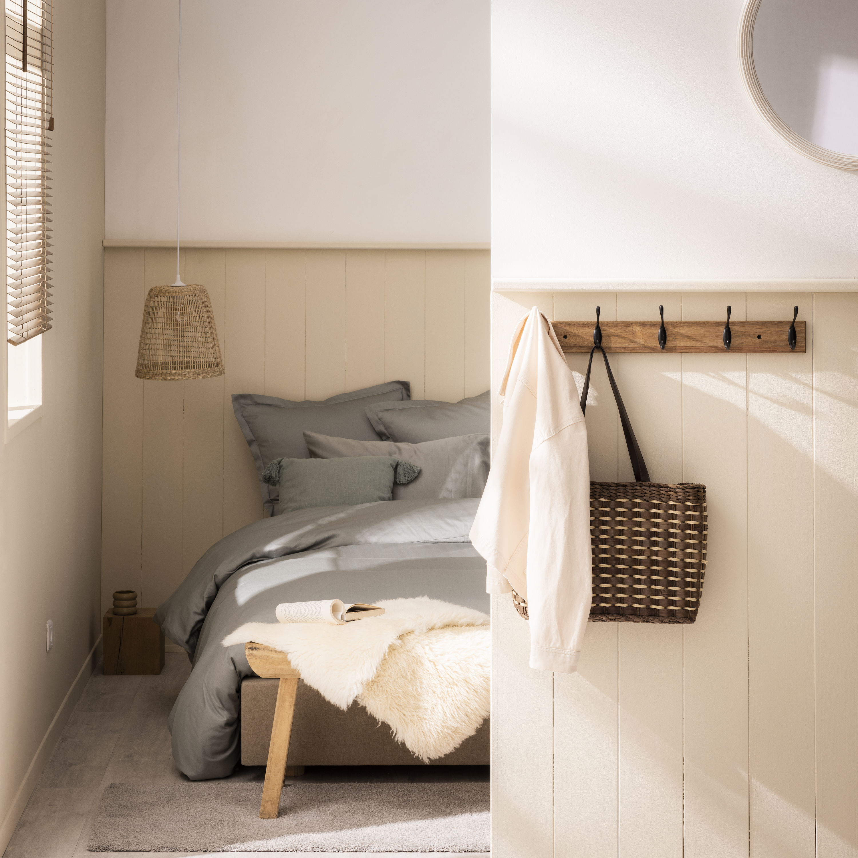 Specchio CHARM USED tondo bianco Ø 55 cm INSPIRE - 15