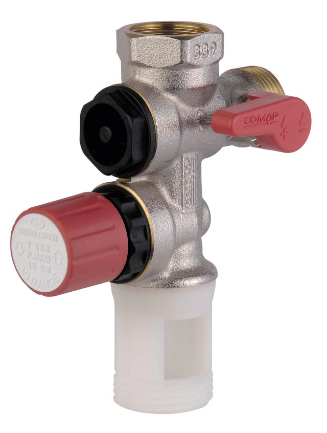 Groupe de sécurité hydraulique droit laiton pour eau douce - COMAP