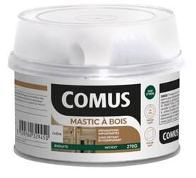 Mastic à bois polyester bi-composant blanc 270 g - COMUS