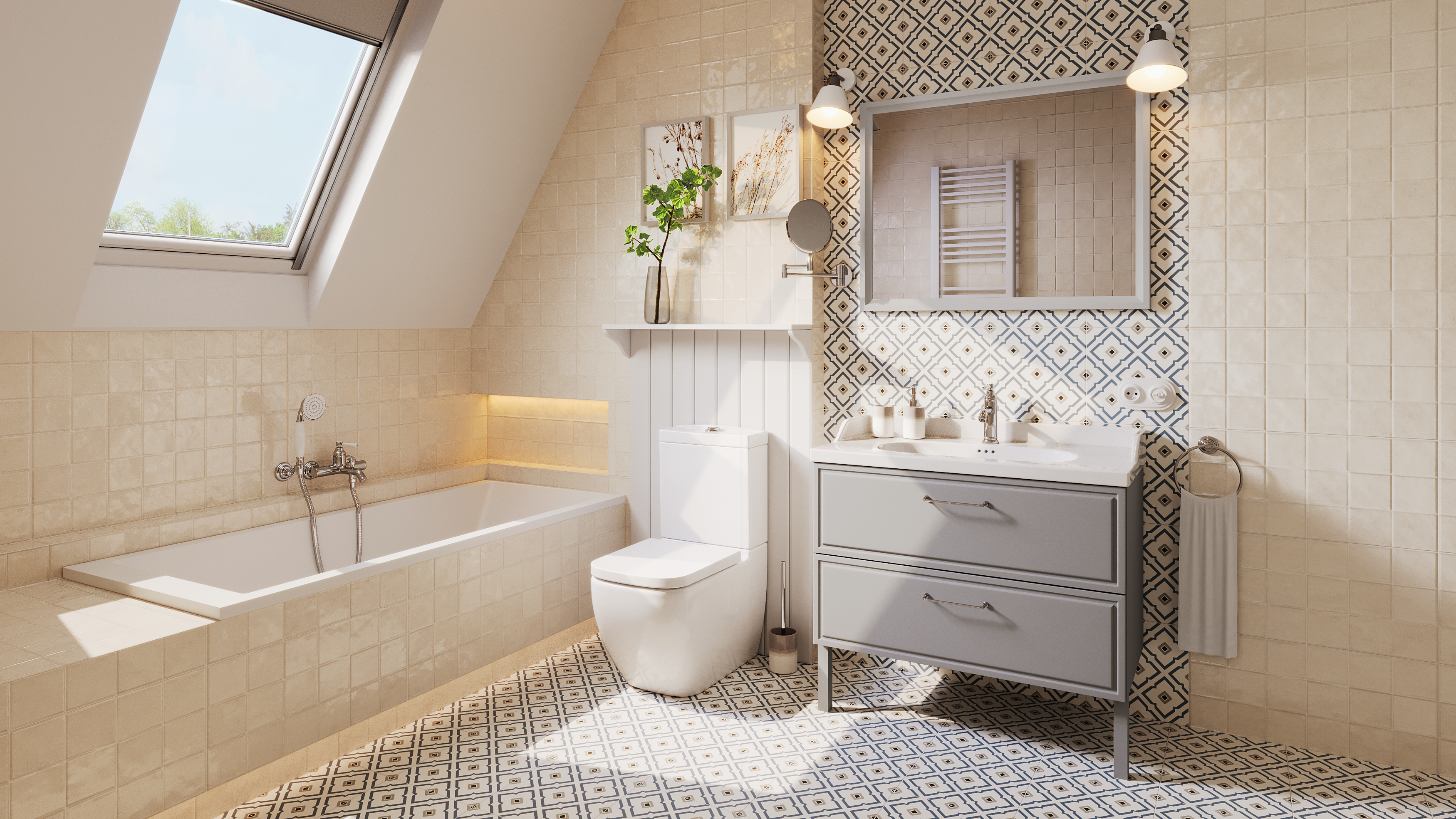 Bateria umywalkowa chrom Charm Sensea