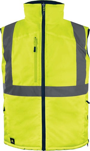 Gilet de travail réversible haute visibilité jaune DELTA