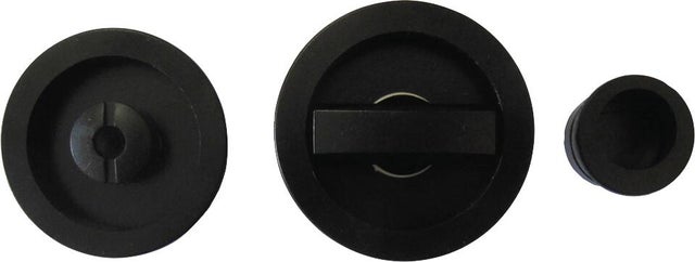 Poignées de porte coulissante rond noir - CHAINEY 