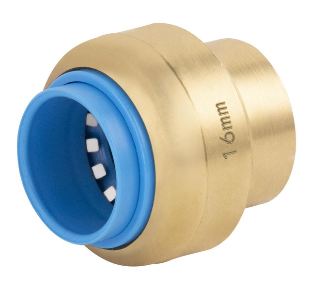 Raccord bouchon universel cuivre / multicouche / PER automatique Diam.16 mm - TOUT PUSH