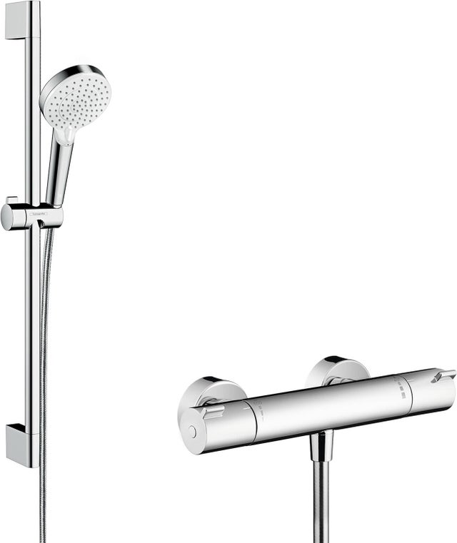 Ensemble de douche 2 jets avec mitigeur thermostatique Crometta Ecostat - 27812400 HANSGROHE