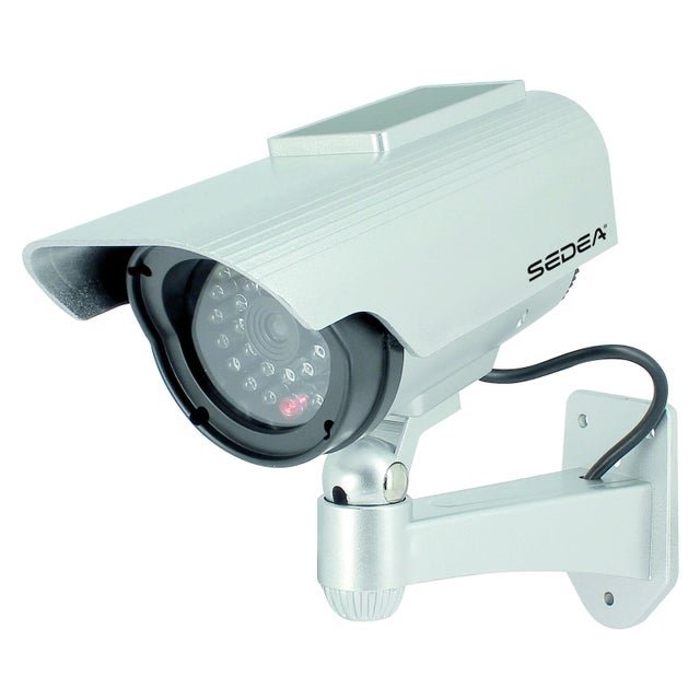 Caméra de surveillance factice avec panneau solaire extérieur - SEDEA