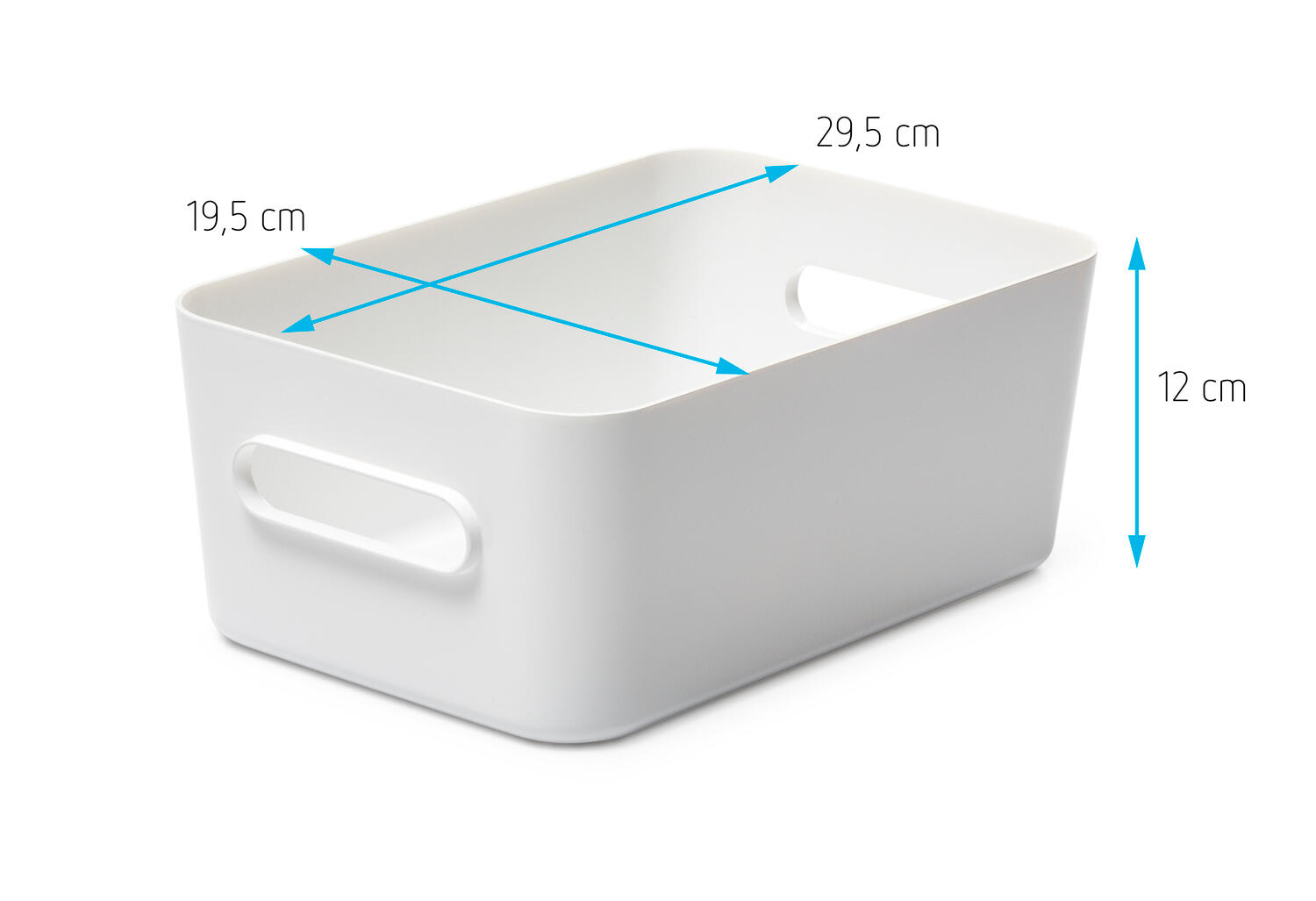 Boîte de rangement SMARTSTORE blanc, 5.3 L, H.12 x l.19.5 x P.29.5 cm - 5