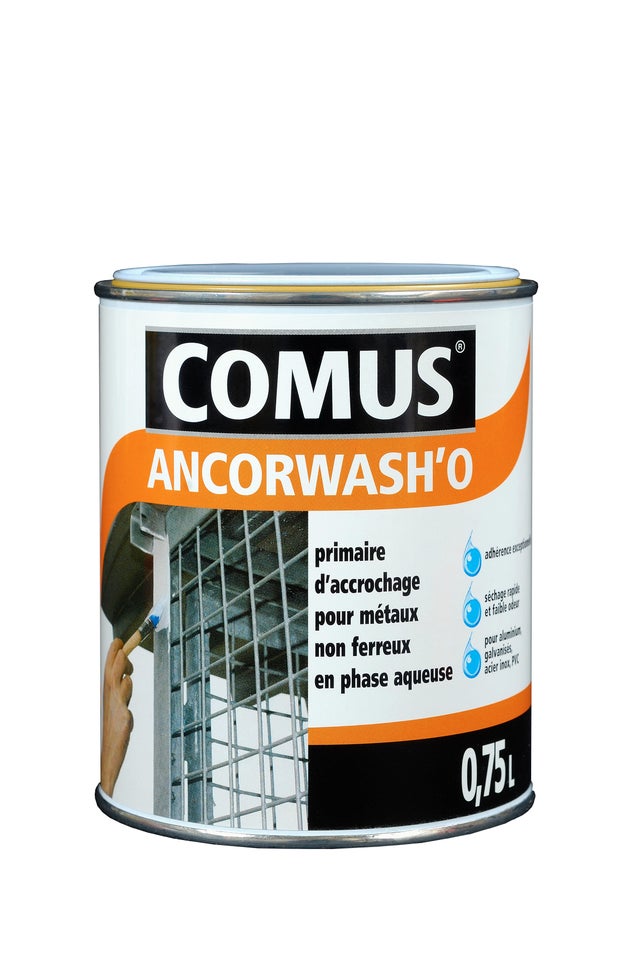 Sous-couche d'accrochage pour métaux non ferreux blanc 0,75 L Ancorwash'O - COMUS