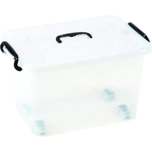 Contenitore Organizer Con Rotelle CASARIA 120L - Box Plastica Trasparente Con Coperchio, Per Cambio Stagione